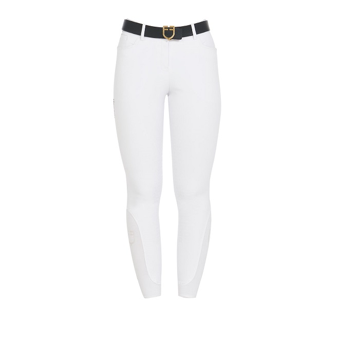 PANTALONE EQUESTRO DONNA SLIM FIT FULL GRIP White Pantaloni Donna 